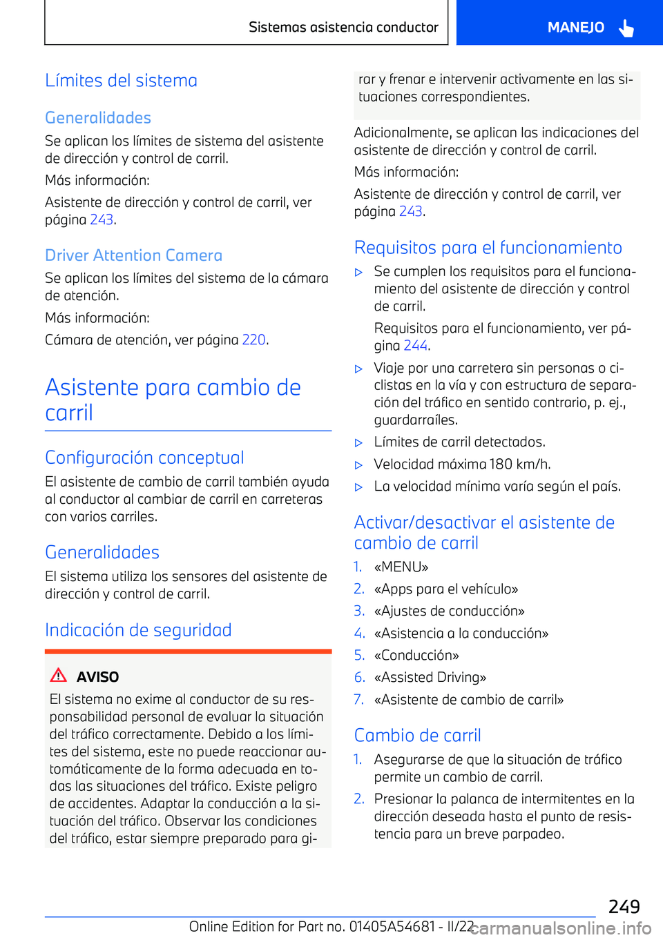 BMW I4 2022  Manuales de Empleo (in Spanish) L