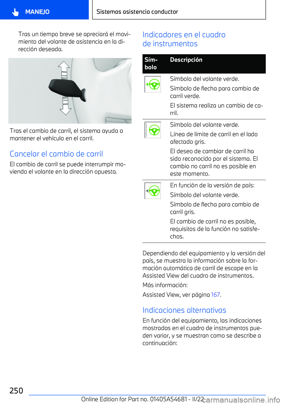 BMW I4 2022  Manuales de Empleo (in Spanish) Tras un tiempo breve se apreciar