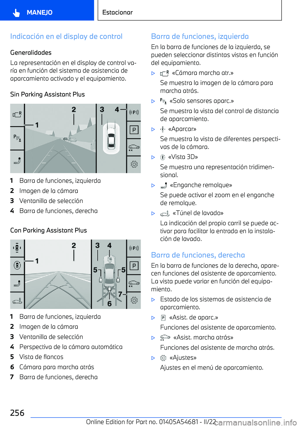 BMW I4 2022  Manuales de Empleo (in Spanish) Indicaci