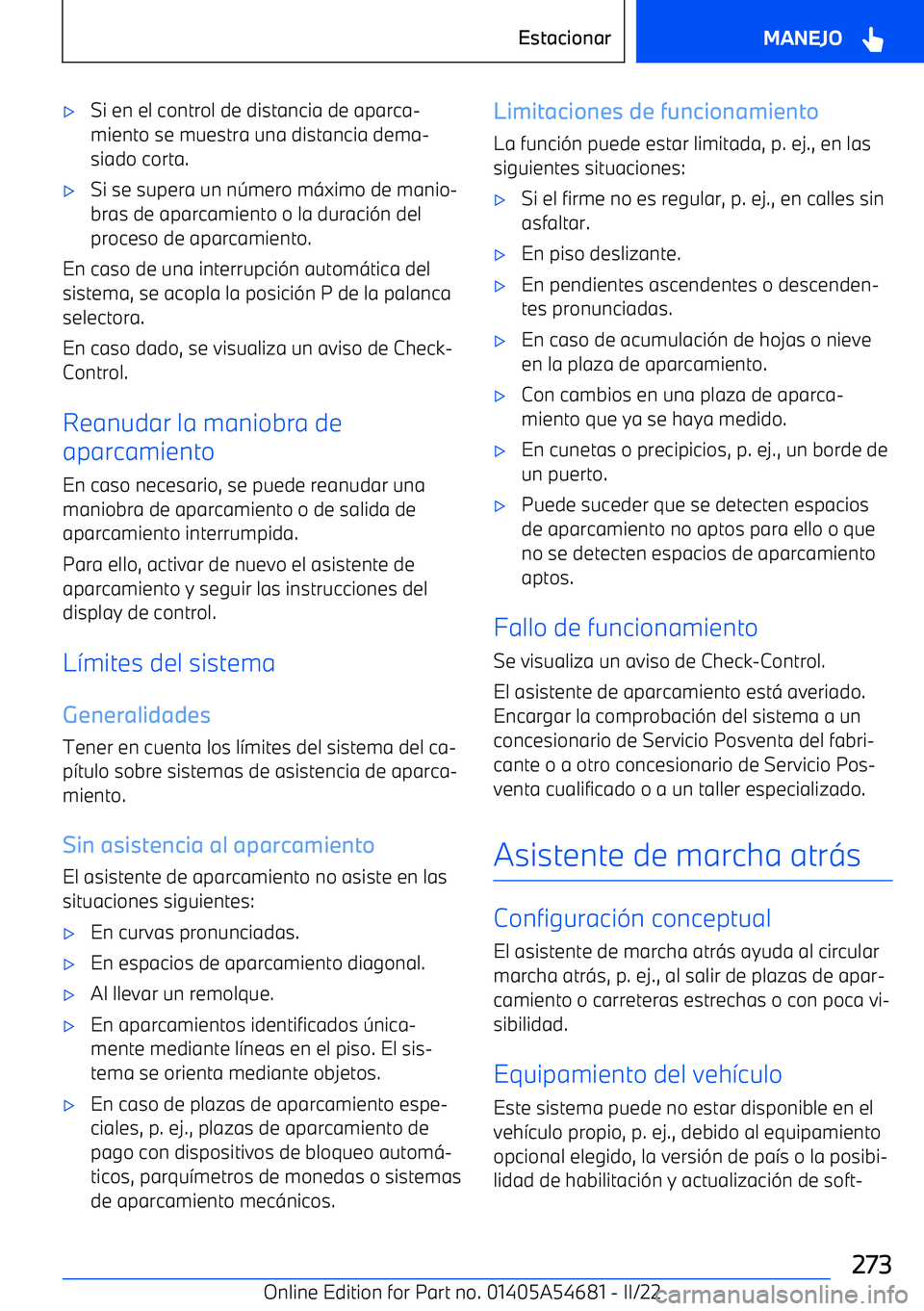 BMW I4 2022  Manuales de Empleo (in Spanish) 