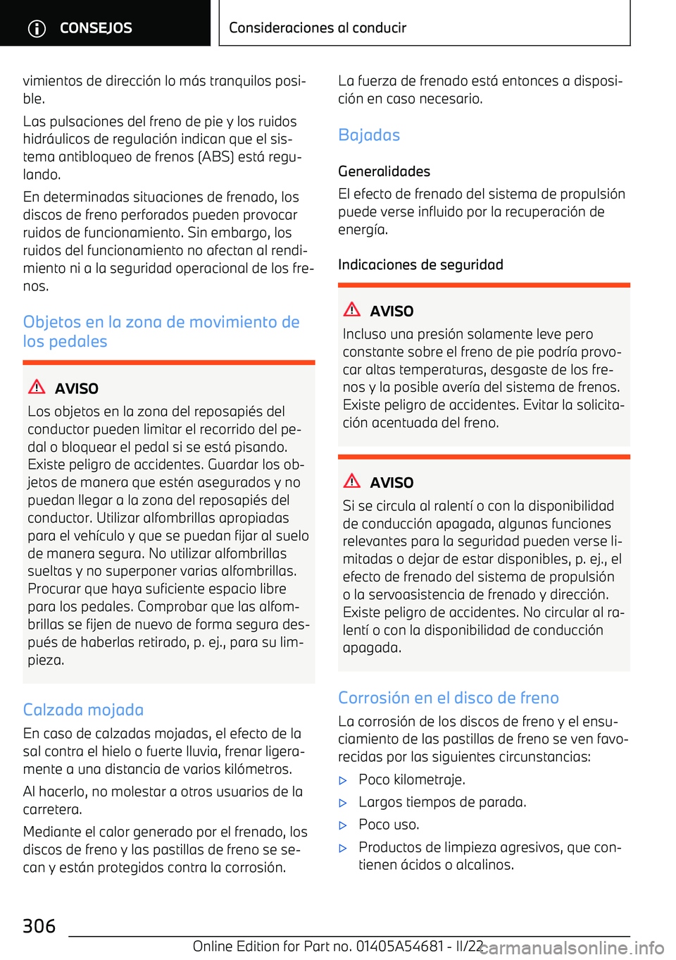 BMW I4 2022  Manuales de Empleo (in Spanish) vimientos de direcci