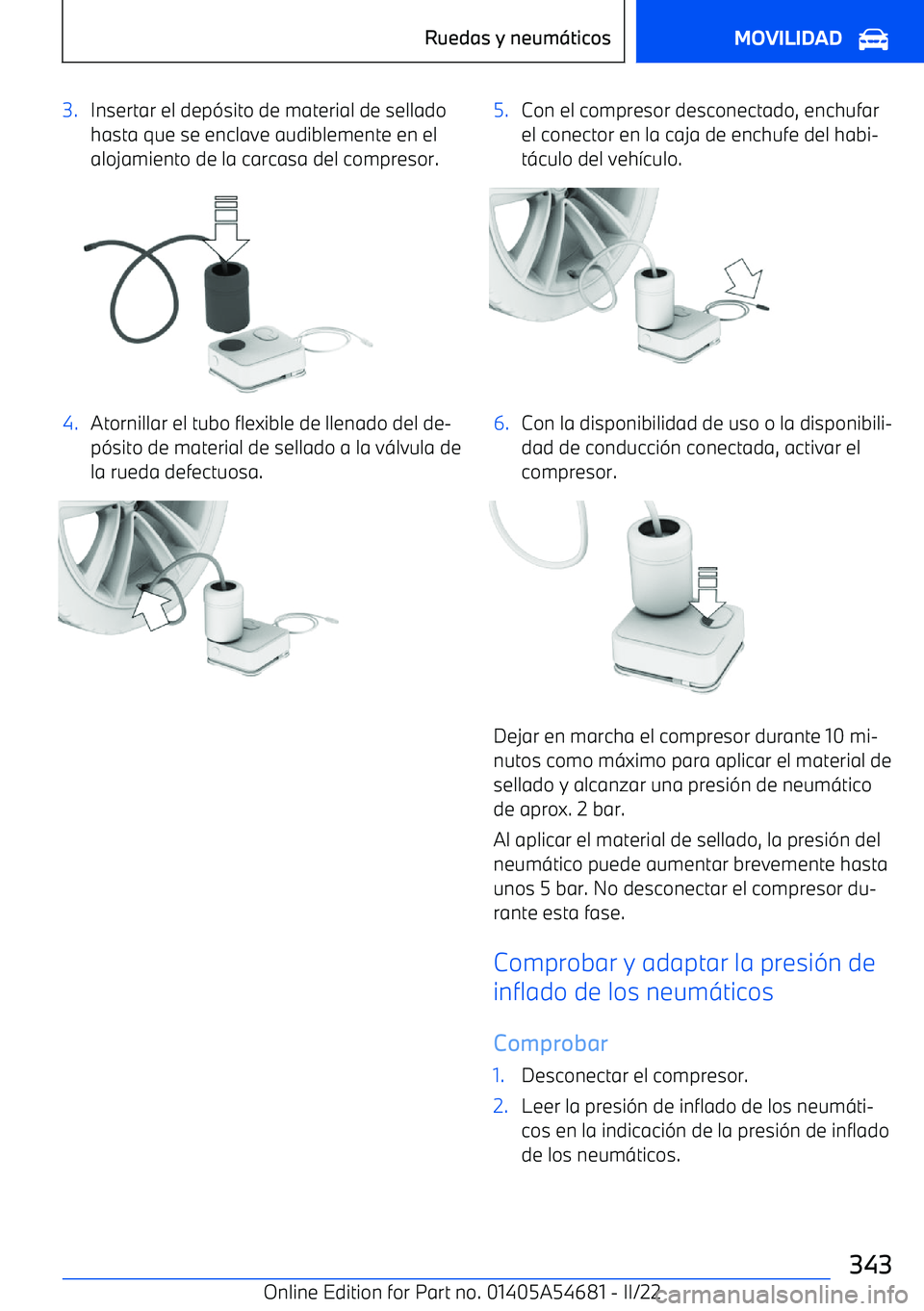 BMW I4 2022  Manuales de Empleo (in Spanish) 3.Insertar el dep