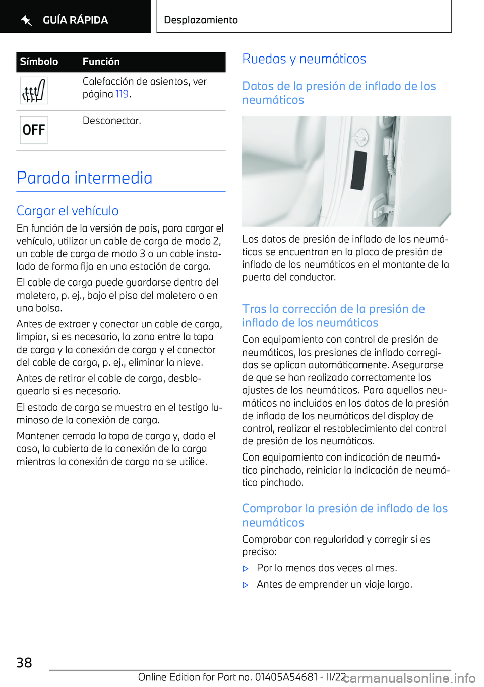 BMW I4 2022  Manuales de Empleo (in Spanish) S