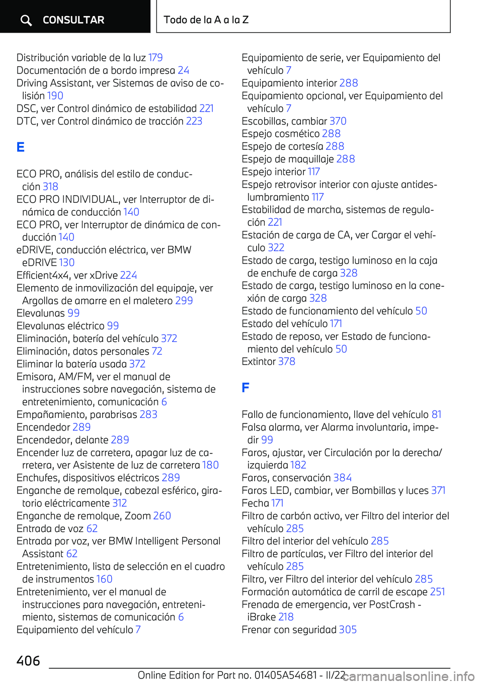BMW I4 2022  Manuales de Empleo (in Spanish) Distribuci