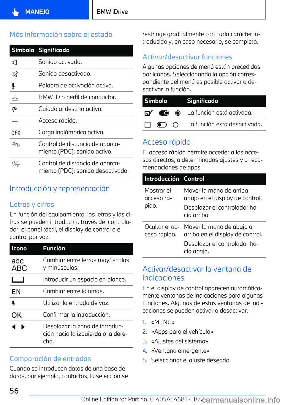 BMW I4 2022  Manuales de Empleo (in Spanish) M