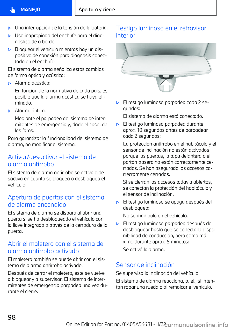BMW I4 2022  Manuales de Empleo (in Spanish) 