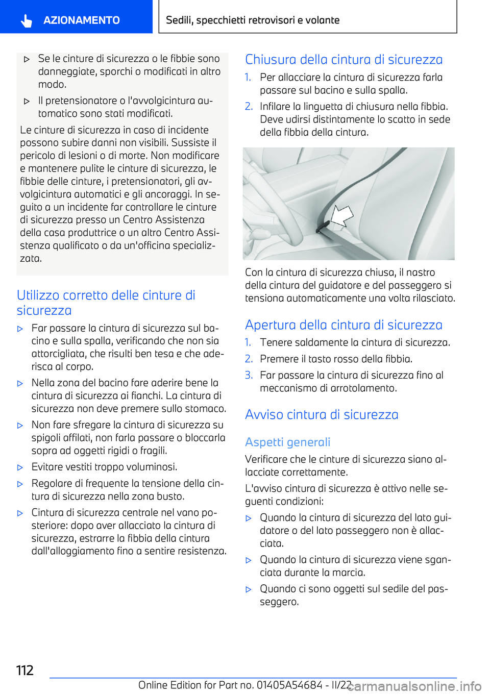 BMW I4 2022  Libretti Di Uso E manutenzione (in Italian) 