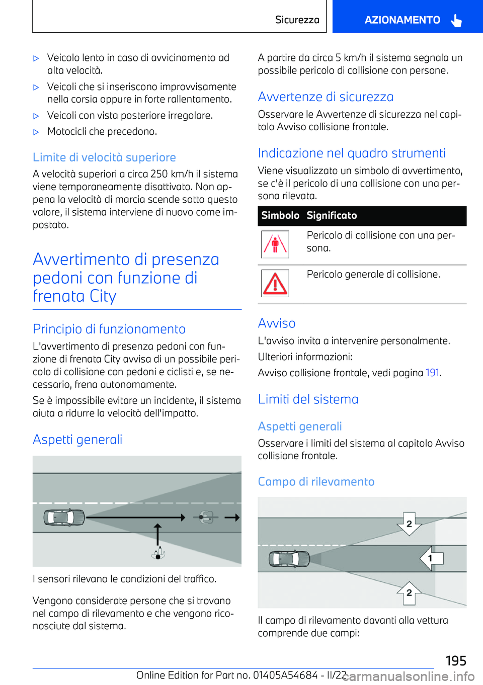 BMW I4 2022  Libretti Di Uso E manutenzione (in Italian) 