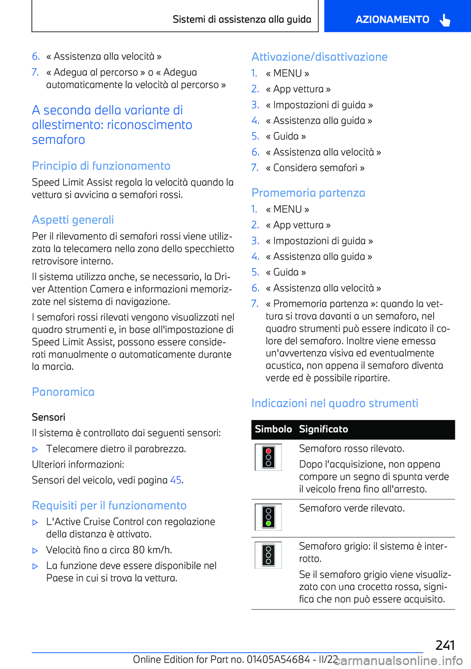 BMW I4 2022  Libretti Di Uso E manutenzione (in Italian) 6.