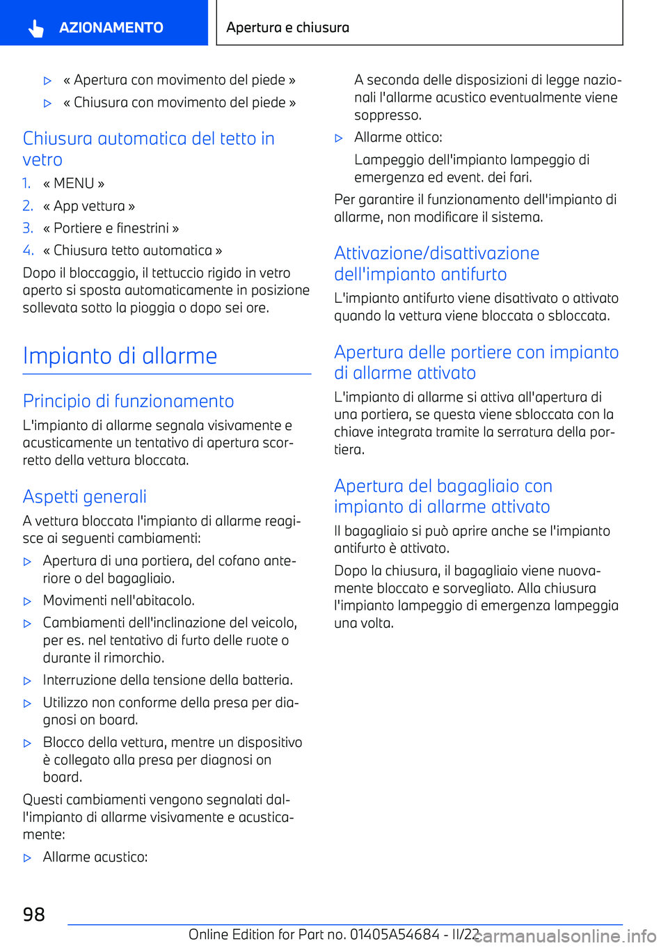 BMW I4 2022  Libretti Di Uso E manutenzione (in Italian) 