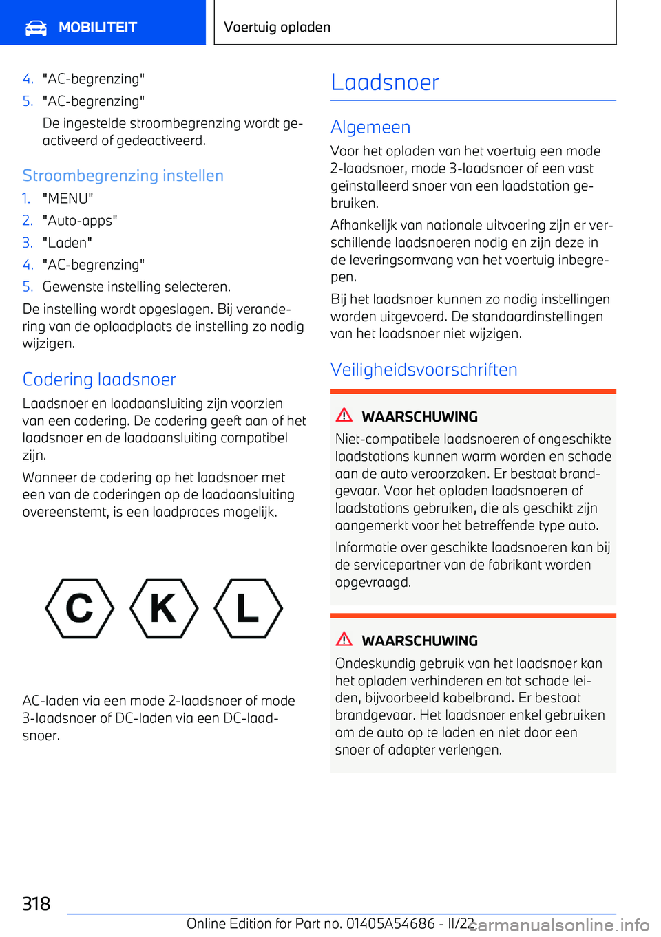 BMW I4 2022  Instructieboekjes (in Dutch) 4."AC