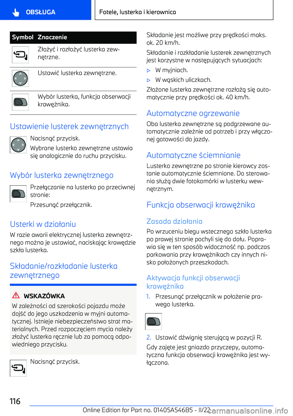 BMW I4 2022  Instrukcja obsługi (in Polish) SymbolZnaczenieZ