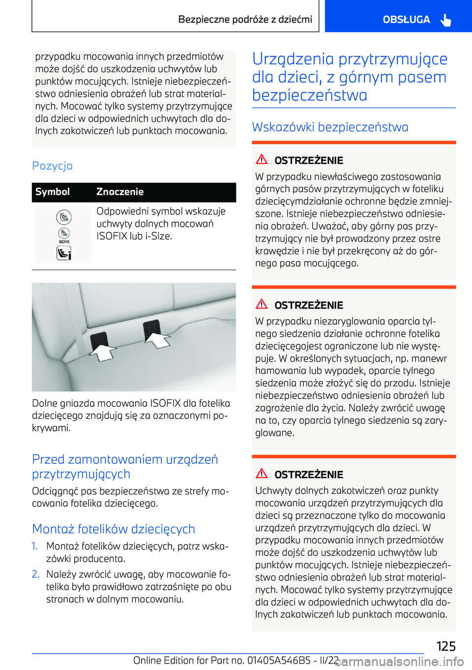 BMW I4 2022  Instrukcja obsługi (in Polish) przypadku mocowania innych przedmiot