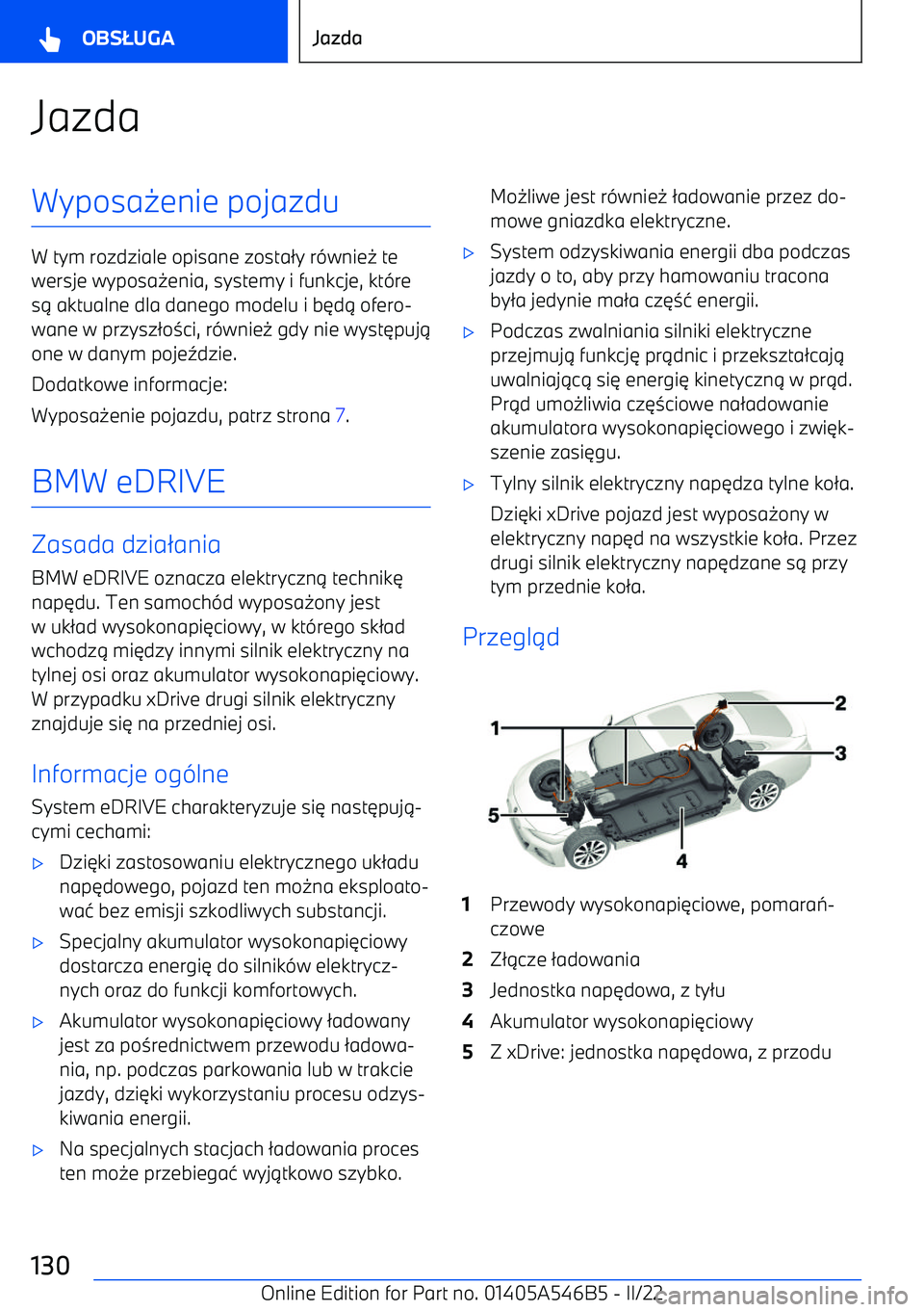 BMW I4 2022  Instrukcja obsługi (in Polish) JazdaWyposa
