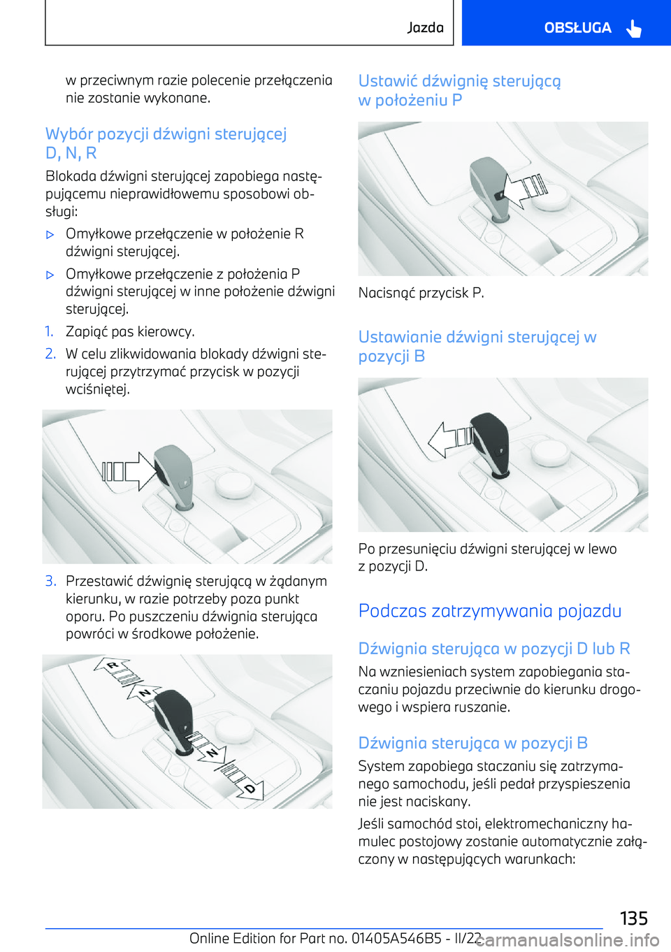 BMW I4 2022  Instrukcja obsługi (in Polish) w przeciwnym razie polecenie prze
