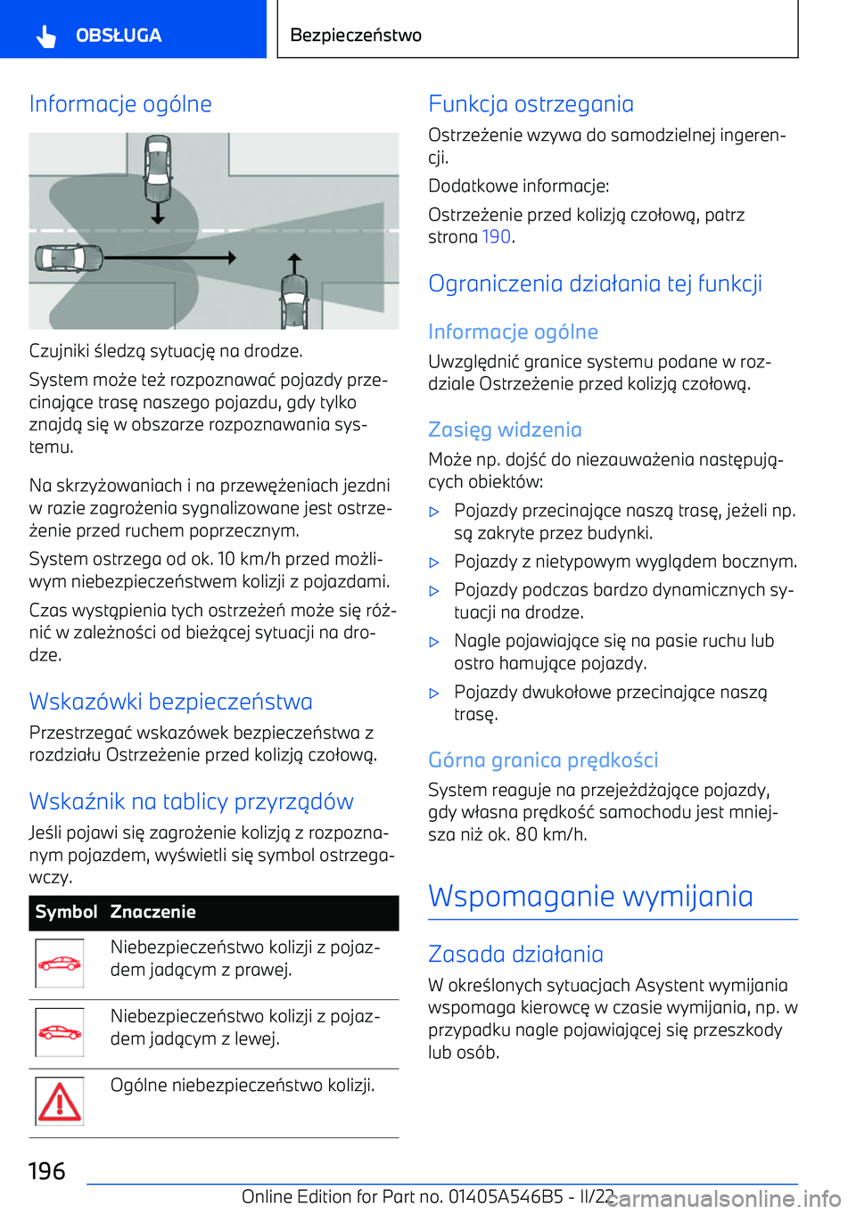 BMW I4 2022  Instrukcja obsługi (in Polish) Informacje og