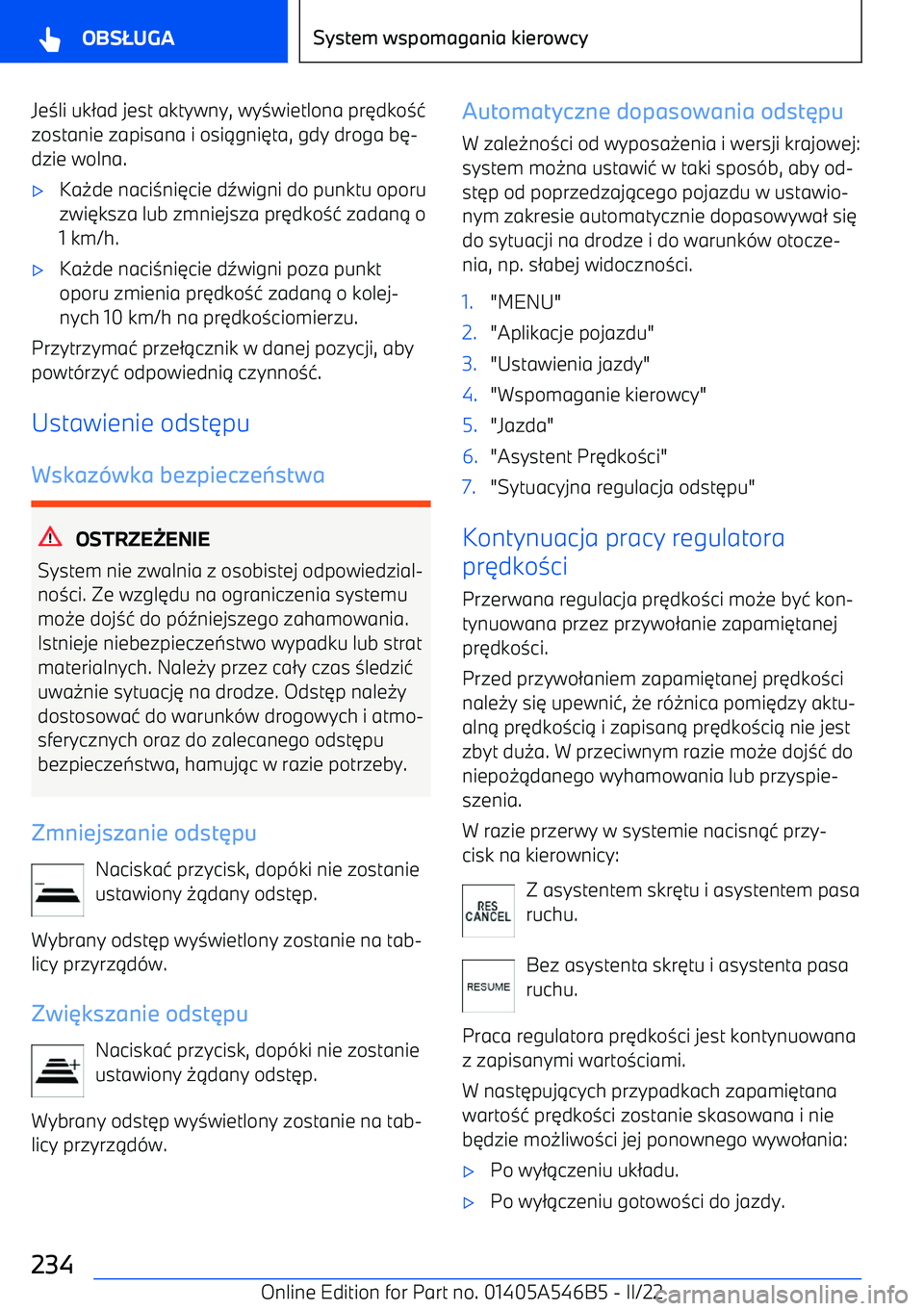 BMW I4 2022  Instrukcja obsługi (in Polish) Je