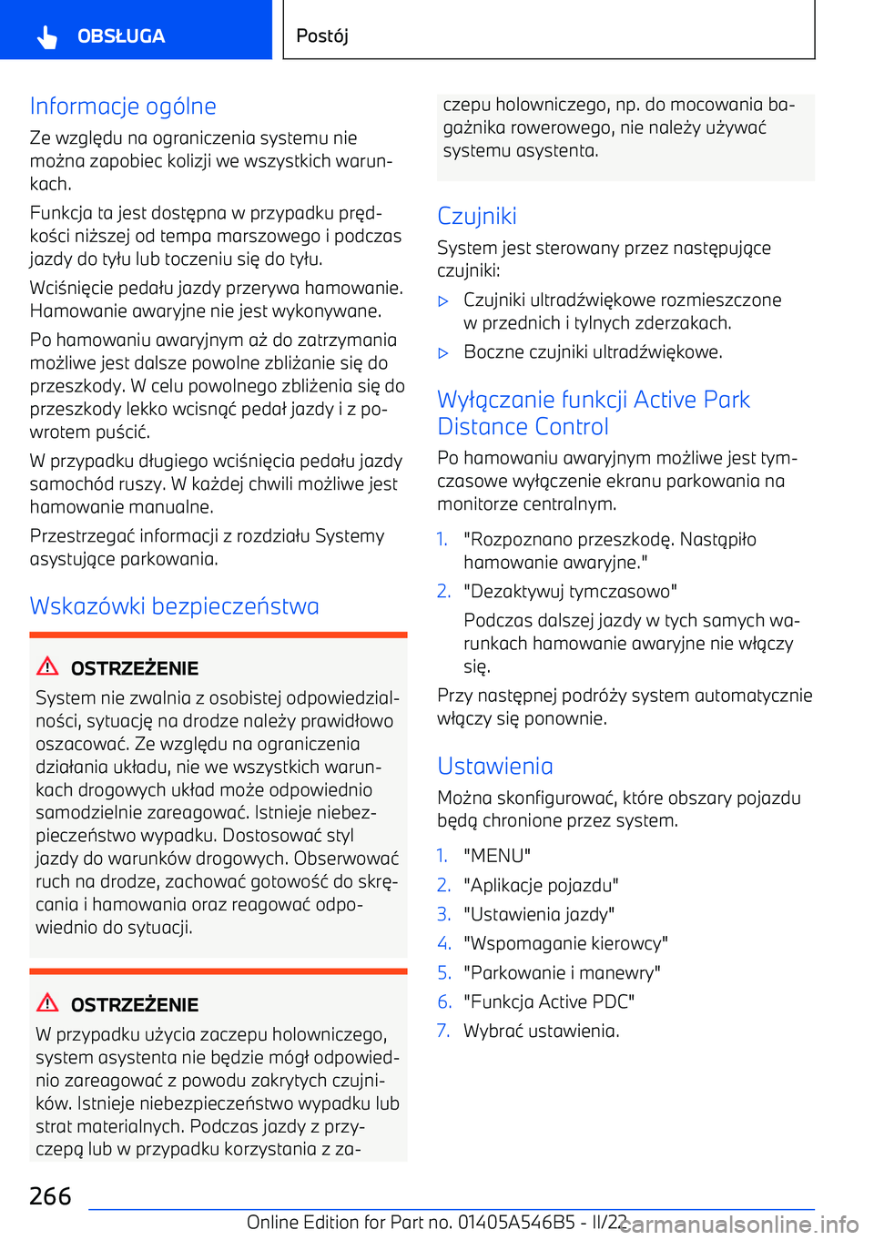 BMW I4 2022  Instrukcja obsługi (in Polish) Informacje og