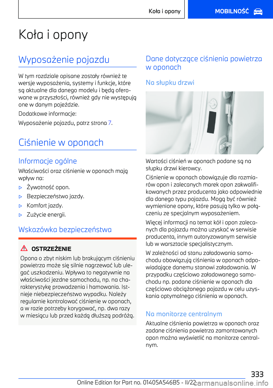 BMW I4 2022  Instrukcja obsługi (in Polish) Ko