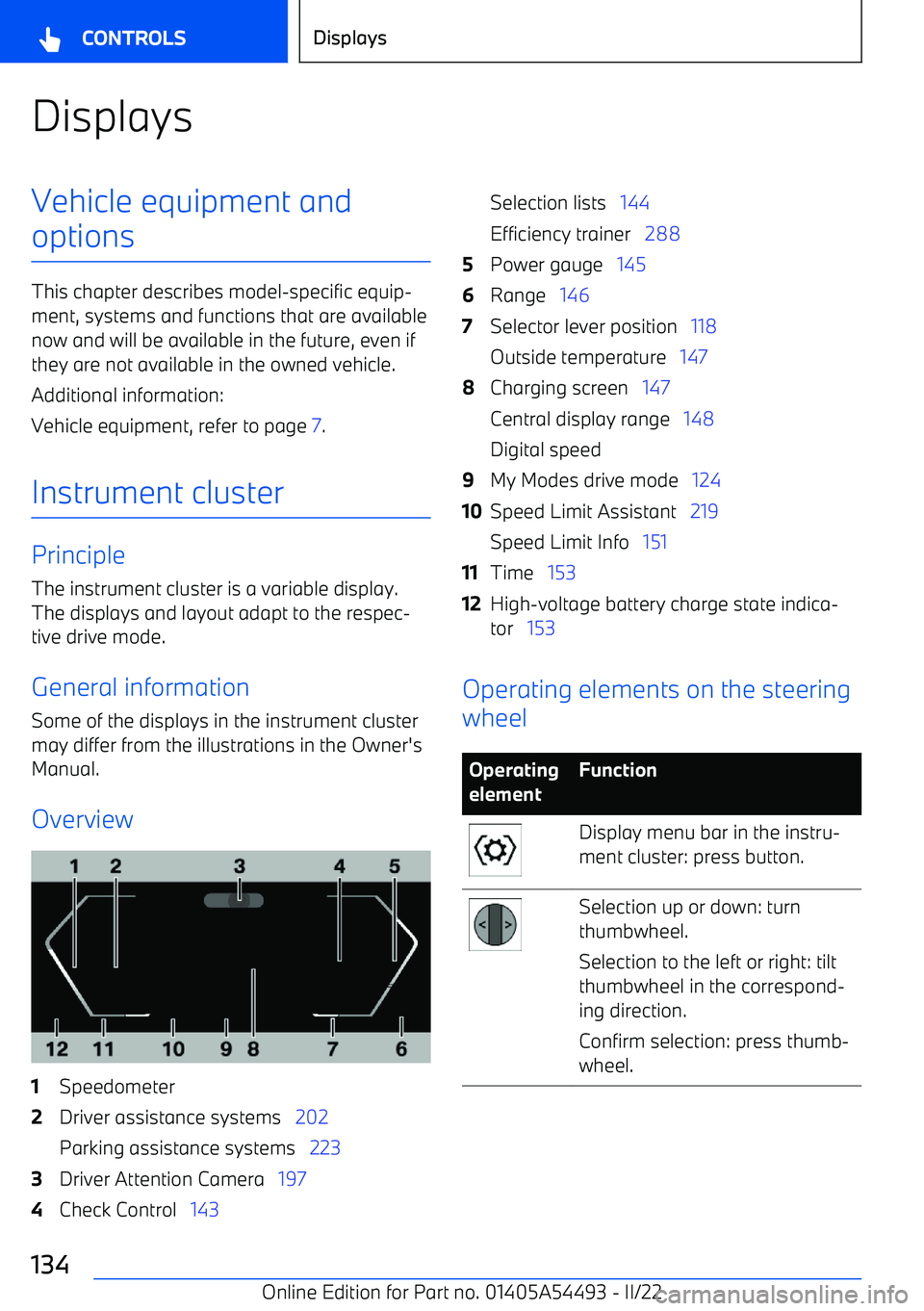 BMW IX 2022  Owners Manual DisplaysVehicle equipment andoptions
This chapter describes model