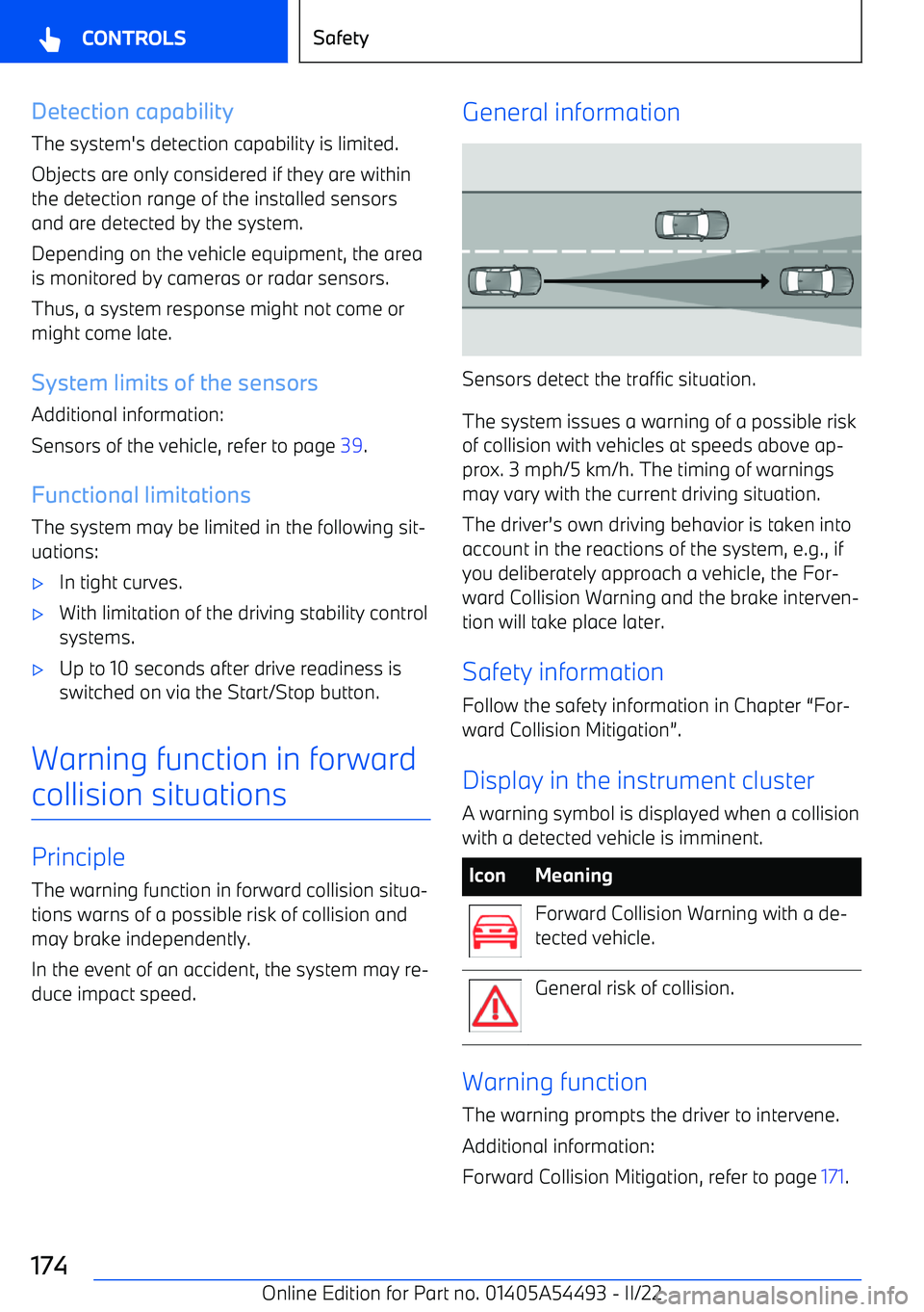 BMW IX 2022  Owners Manual Detection capability
The system