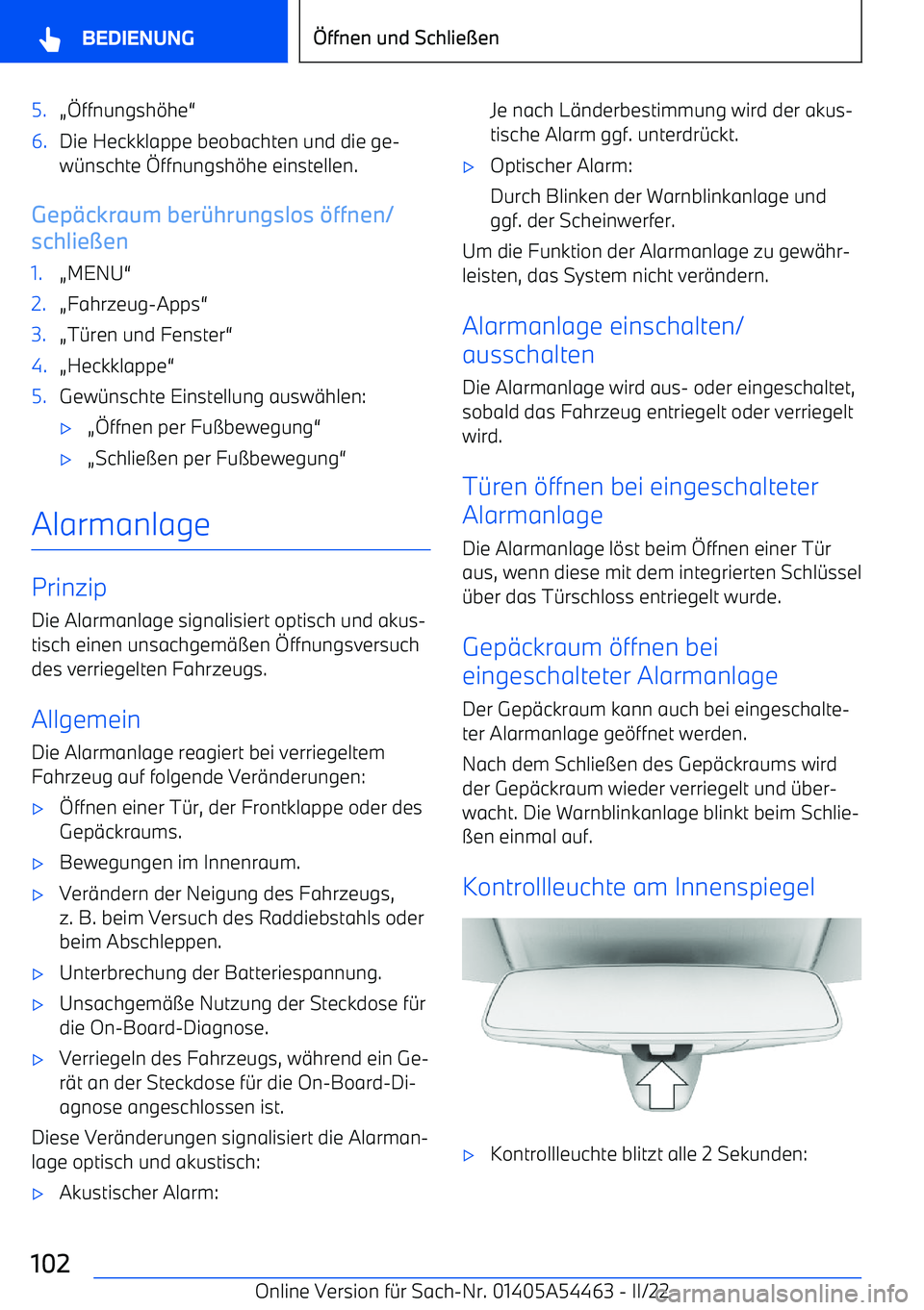 BMW IX 2022  Betriebsanleitungen (in German) 5.A#ffnungsh