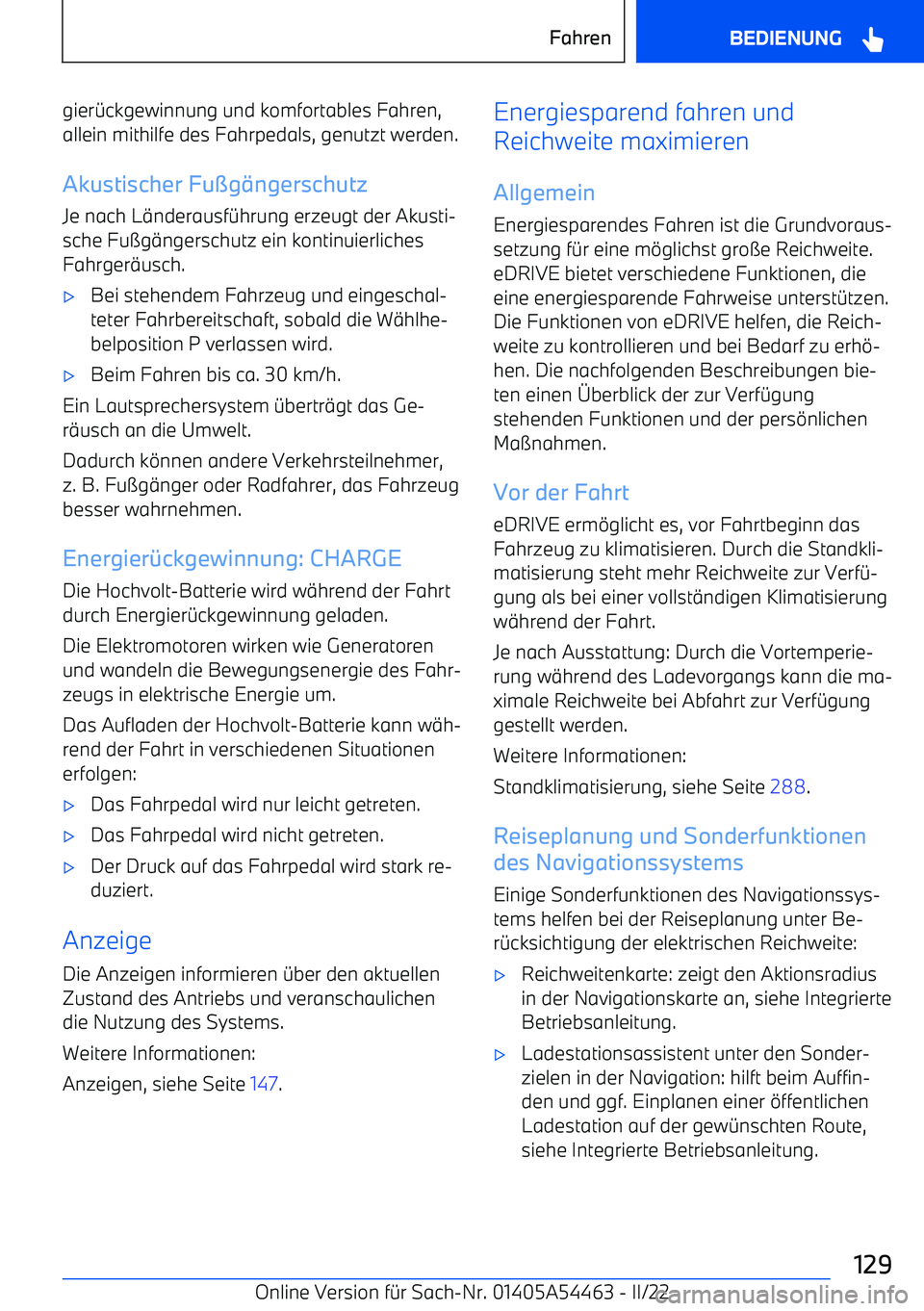 BMW IX 2022  Betriebsanleitungen (in German) gier