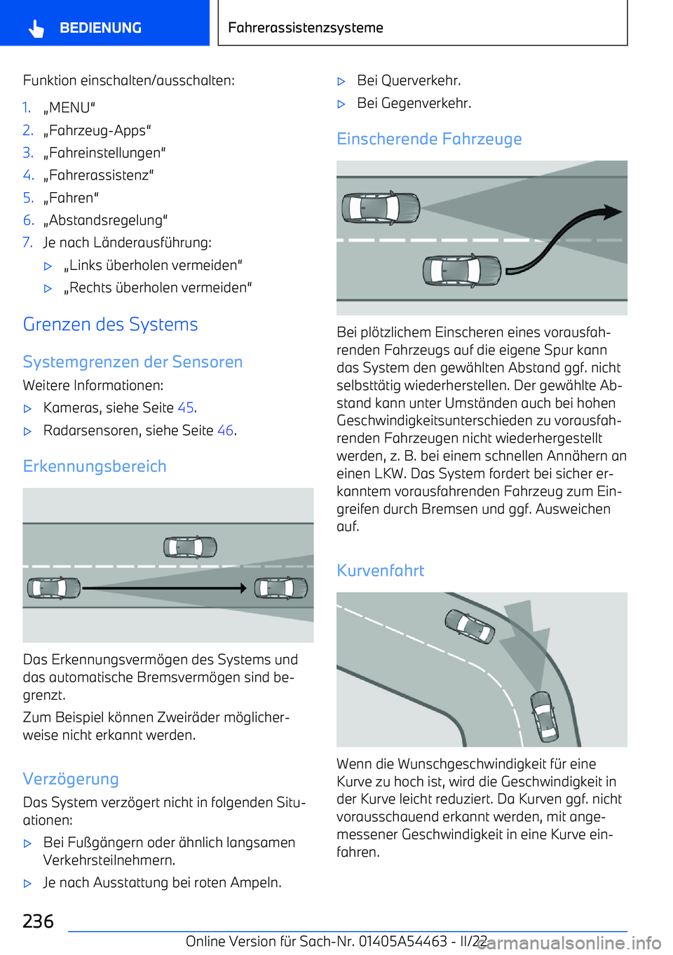 BMW IX 2022  Betriebsanleitungen (in German) Funktion einschalten/ausschalten:1.AMENU