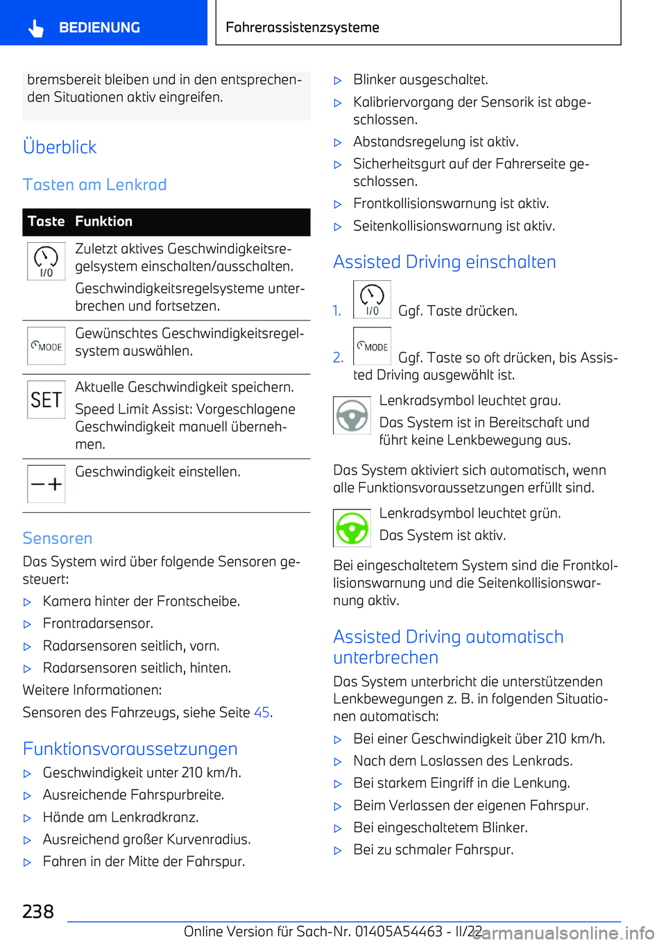 BMW IX 2022  Betriebsanleitungen (in German) bremsbereit bleiben und in den entsprechen