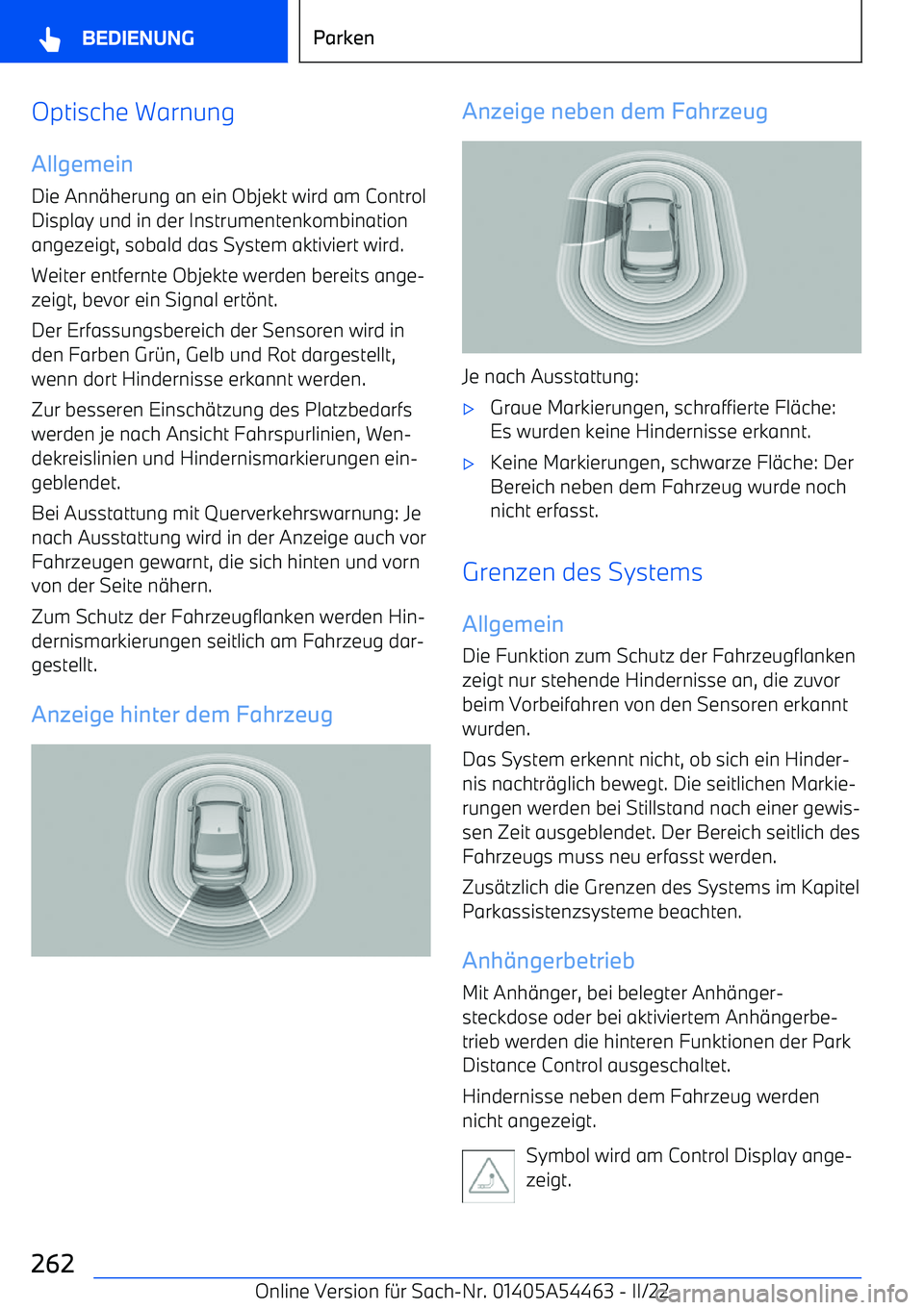 BMW IX 2022  Betriebsanleitungen (in German) Optische WarnungAllgemein
Die Ann