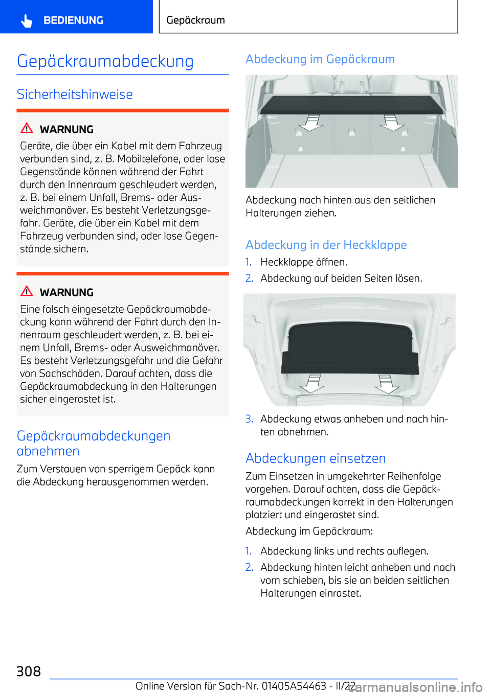 BMW IX 2022  Betriebsanleitungen (in German) Gep