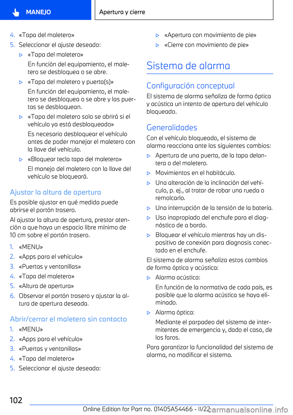 BMW IX 2022  Manuales de Empleo (in Spanish) 4.