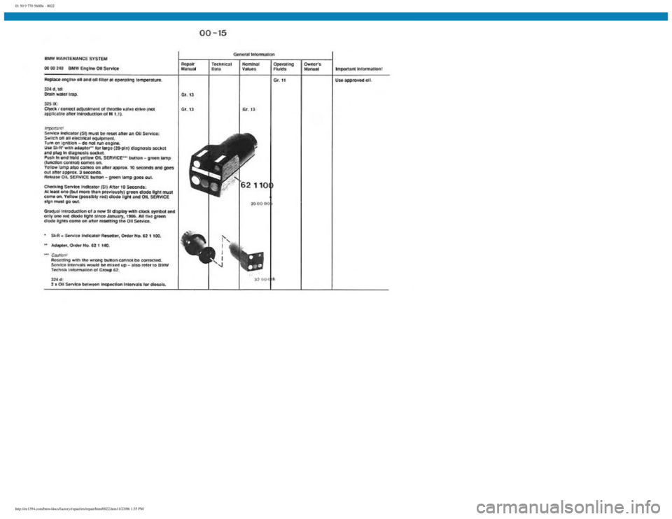BMW E30 1982  Repair Manual 
01 50 9 770 560De - 0022
 
http://ee1394.com/bmw/docs/factory/repair/en/repair/htm/0022.htm11/23/06 1:35 PM 