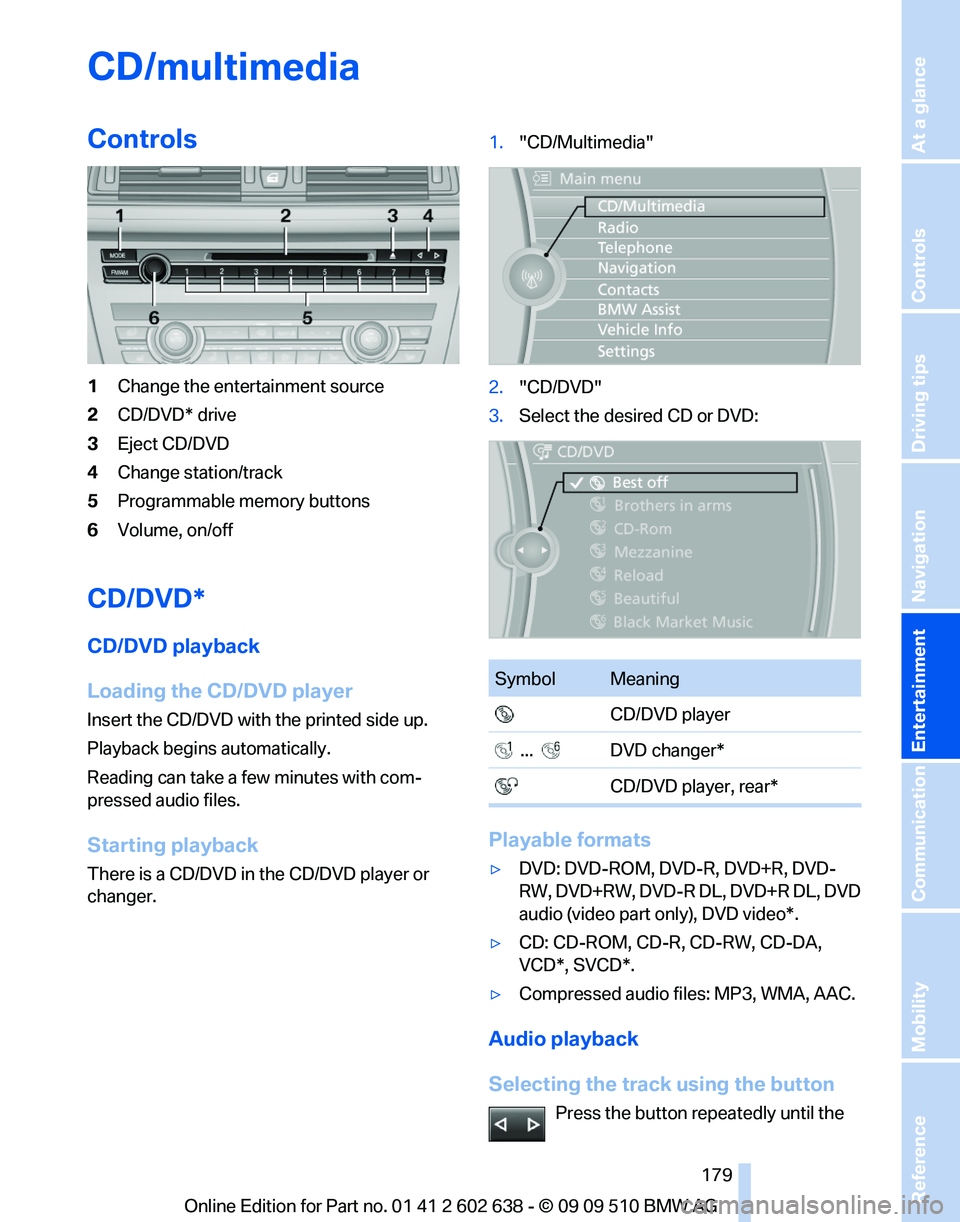 BMW 7 SERIES 2010  Owners Manual 
