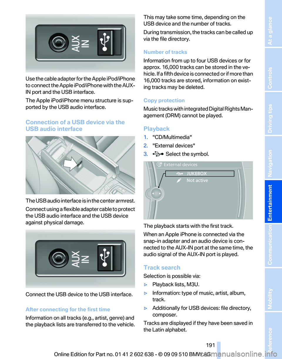 BMW 7 SERIES 2010  Owners Manual 