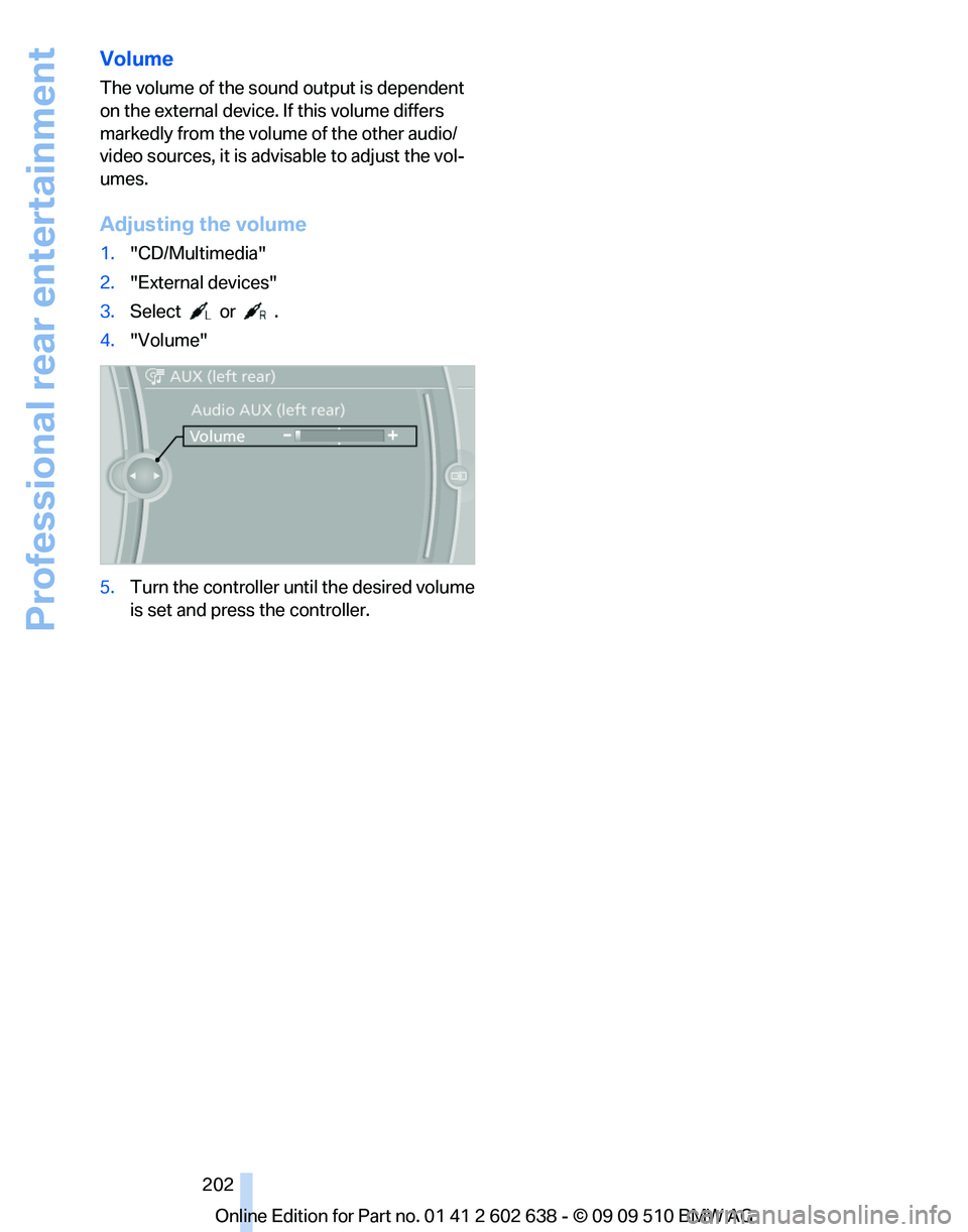 BMW 7 SERIES 2010  Owners Manual 