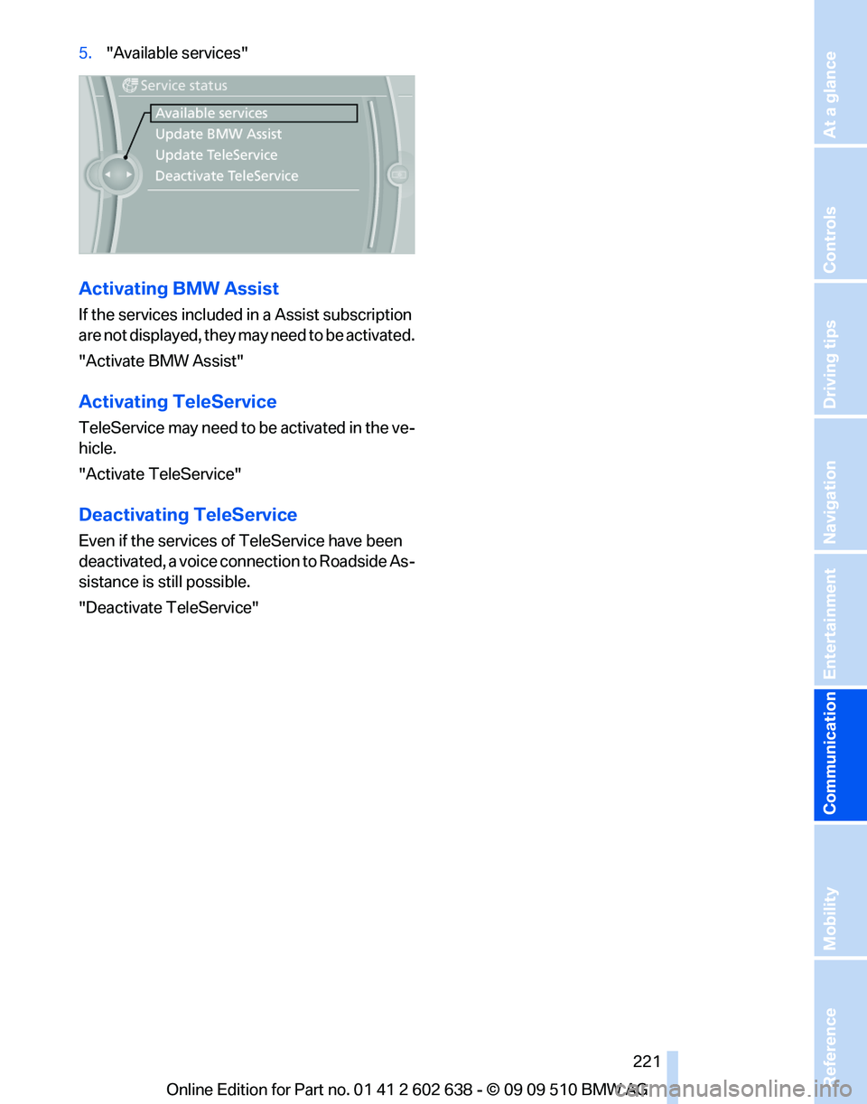 BMW 7 SERIES 2010  Owners Manual 