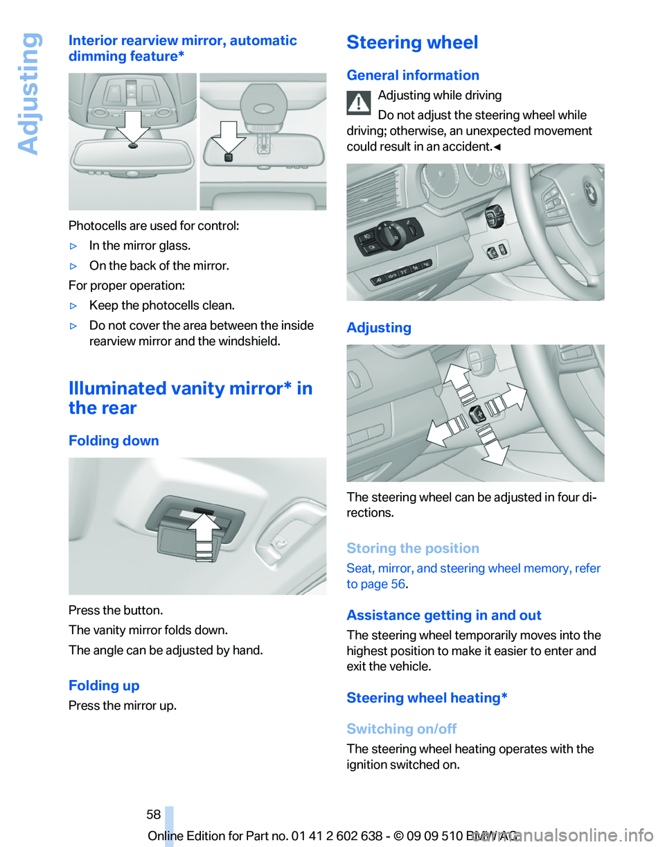 BMW 7 SERIES 2010  Owners Manual 