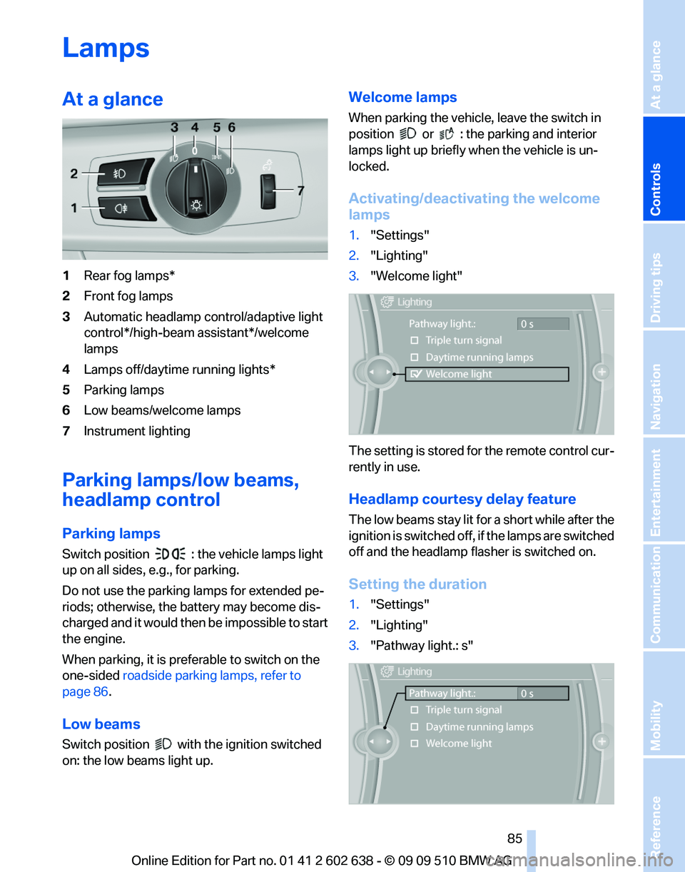 BMW 7 SERIES 2010  Owners Manual 