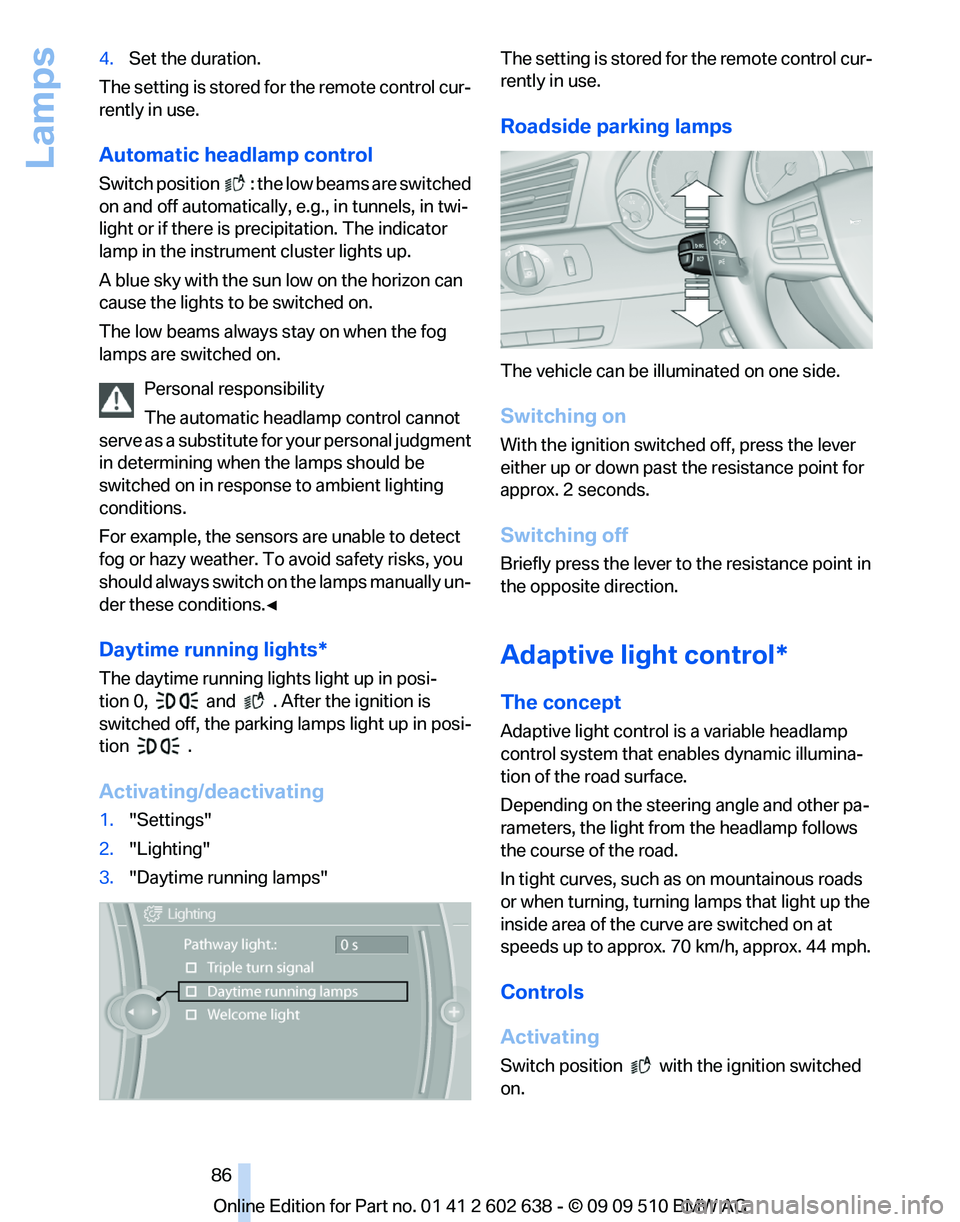 BMW 7 SERIES 2010  Owners Manual 
