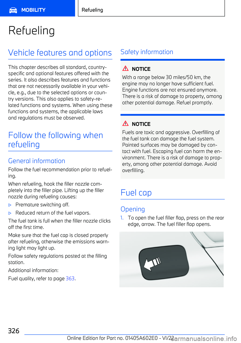 BMW X3 2023  Owners Manual RefuelingVehicle features and options
This chapter describes all standard, country