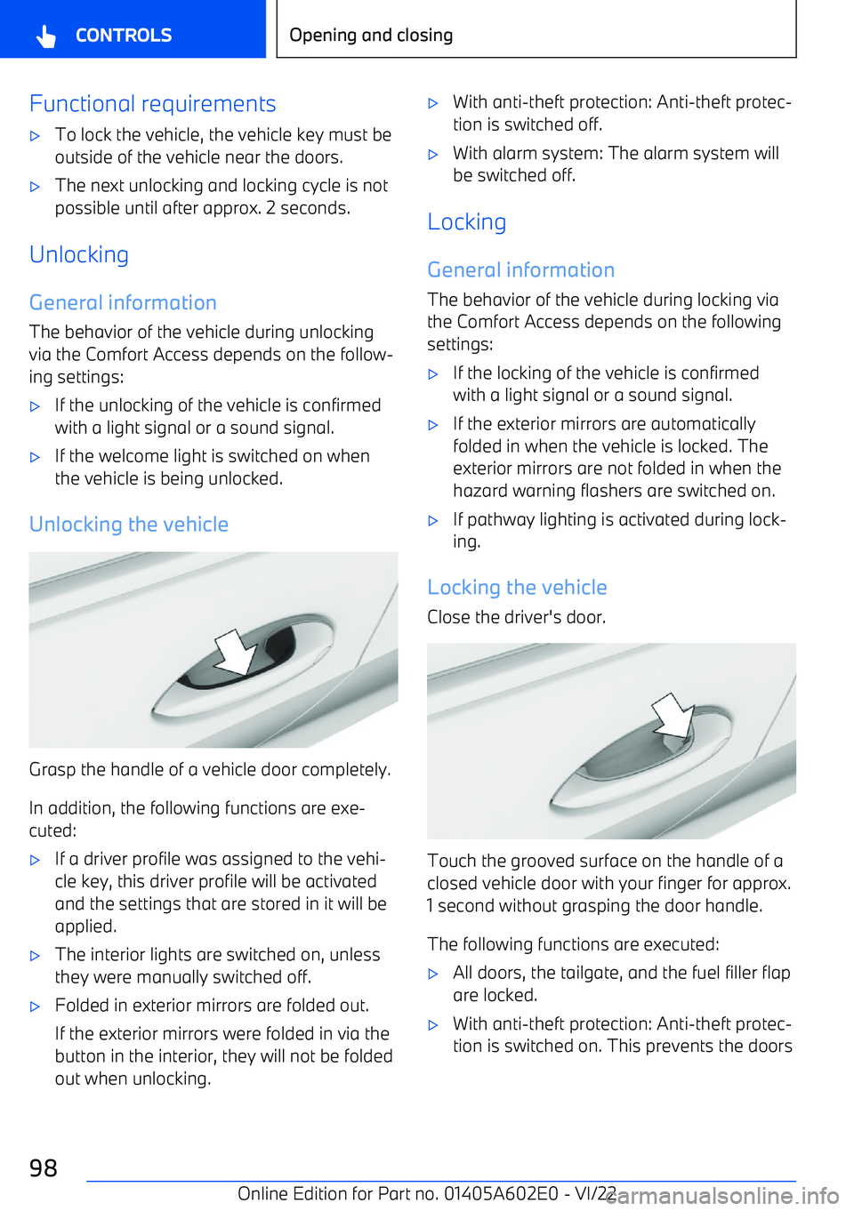 BMW X3 2023  Owners Manual Functional requirements