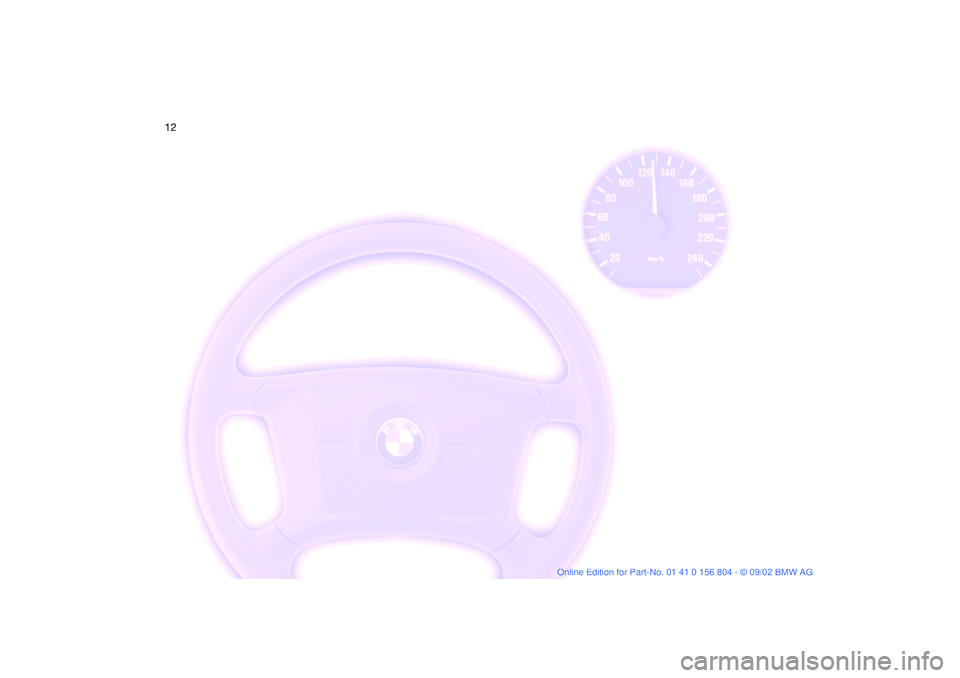 BMW 320i 2003  Owners Manual  
12 