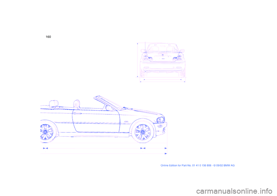 BMW 325Ci 2003  Owners Manual 160handbook.book  Page 160  Wednesday, July 31, 2002  9:29 AM 