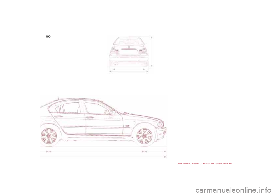 BMW 330I 2001  Owners Manual 190n 