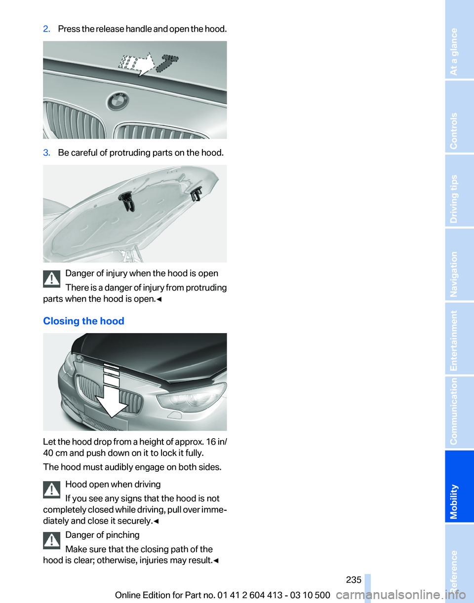 BMW 535I GRAN TURISMO 2010  Owners Manual 