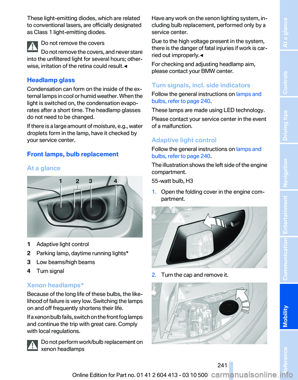 BMW 535I GRAN TURISMO 2010  Owners Manual 