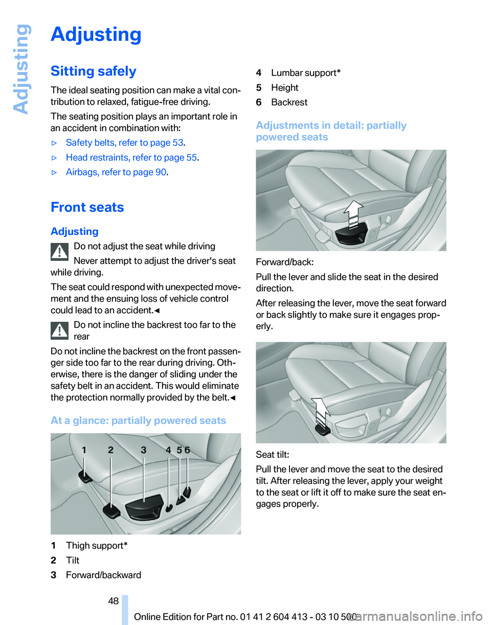 BMW 535I GRAN TURISMO 2010  Owners Manual 