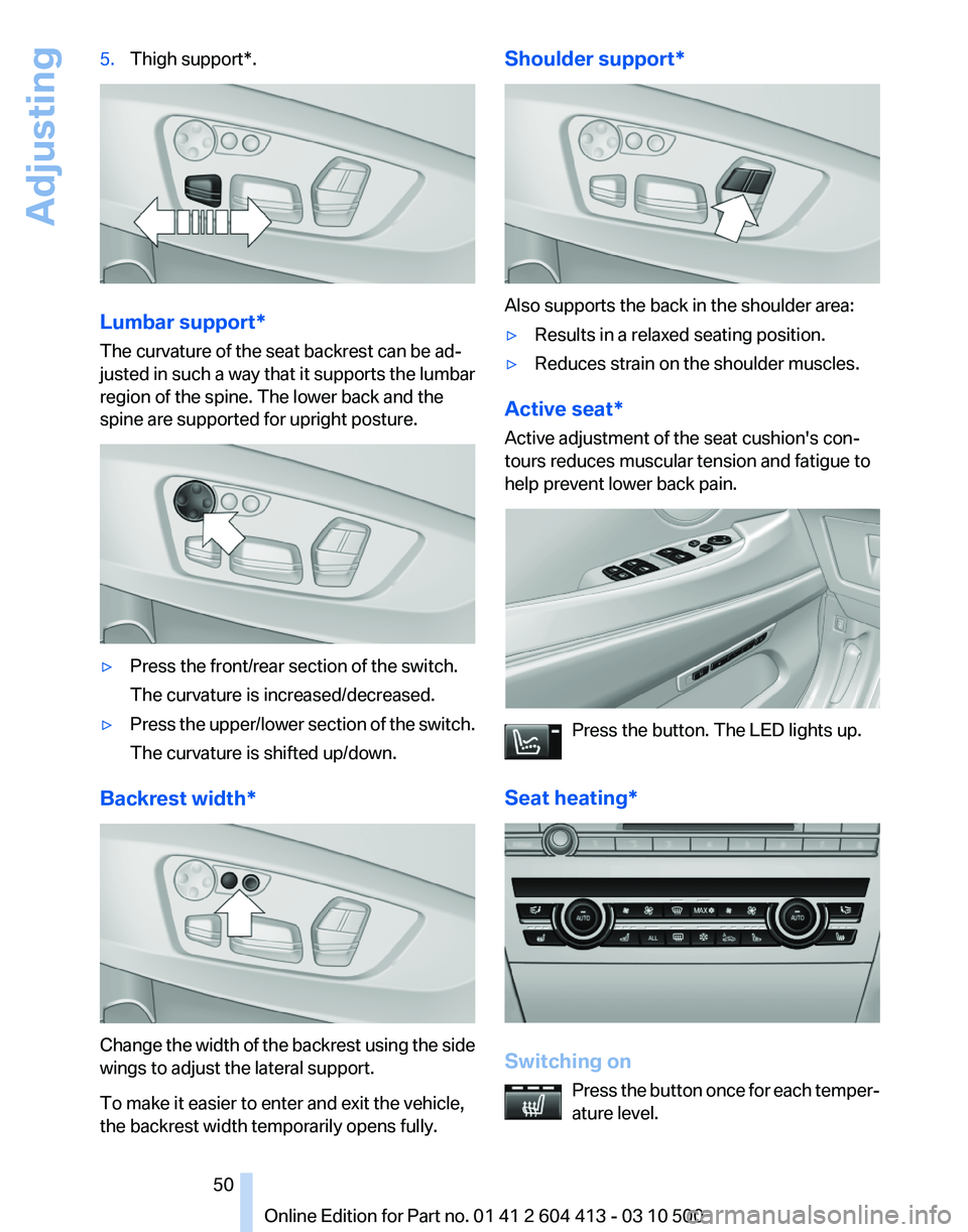 BMW 535I GRAN TURISMO 2010  Owners Manual 