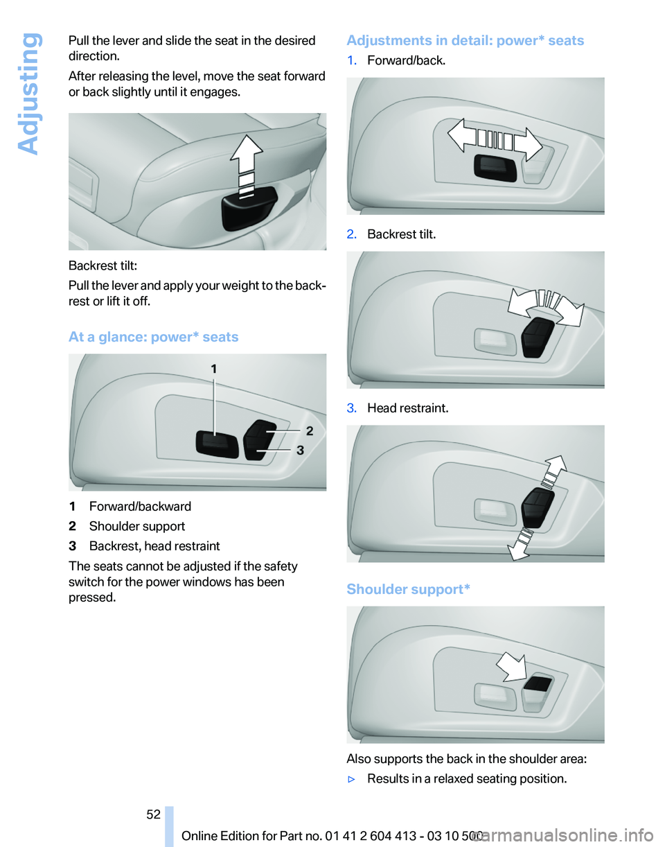 BMW 535I GRAN TURISMO 2010  Owners Manual 